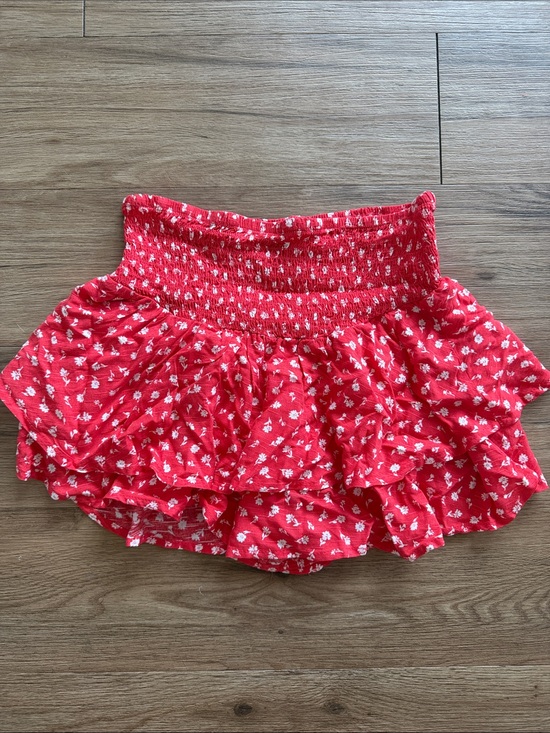 art class Other - art class Red Floral Ruffled Skirt